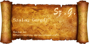Szalay Gergő névjegykártya